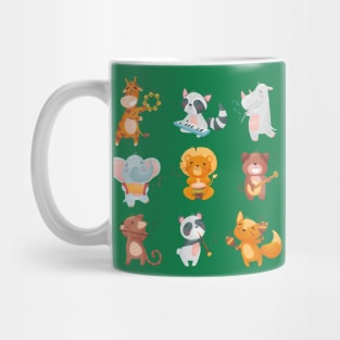 animals playing music Mug